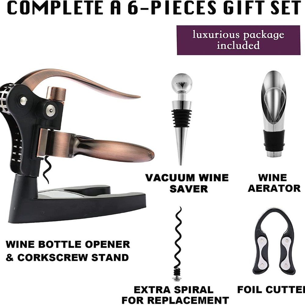 KITESSENSU Wine Bottle Opener Set, Corkscrew Kit w - Picture 2 of 7